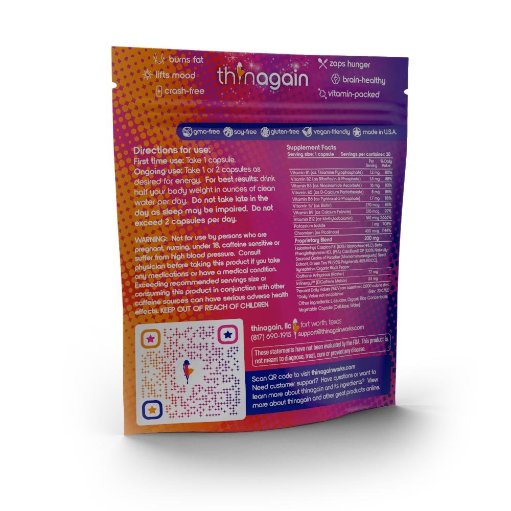 ThinAgain | Energizing Fat - Burner Supplement - Lavender Hills Beautythinagain