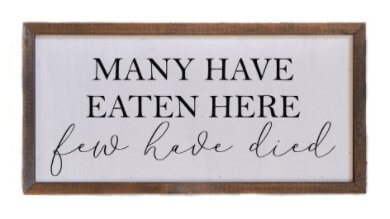 "Many Have Eaten Here" 12x6 Farmhouse Sign - Lavender Hills BeautyDriftless Studios