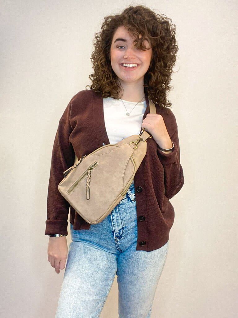 Nikki Dual Compartment Sling Pack Bag - Lavender Hills BeautyJen & Co