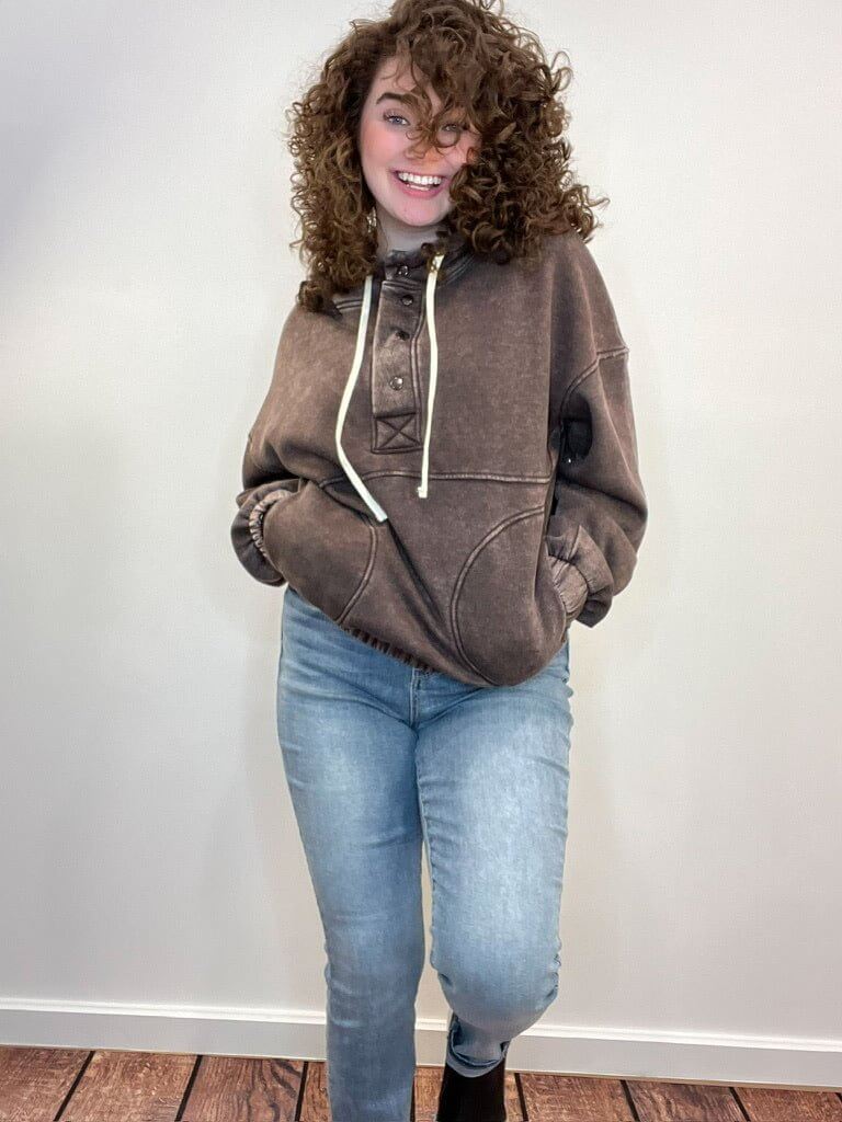 Fleece Pocket Hoodie Pullover Sweatshirt - Lavender Hills BeautyZenana