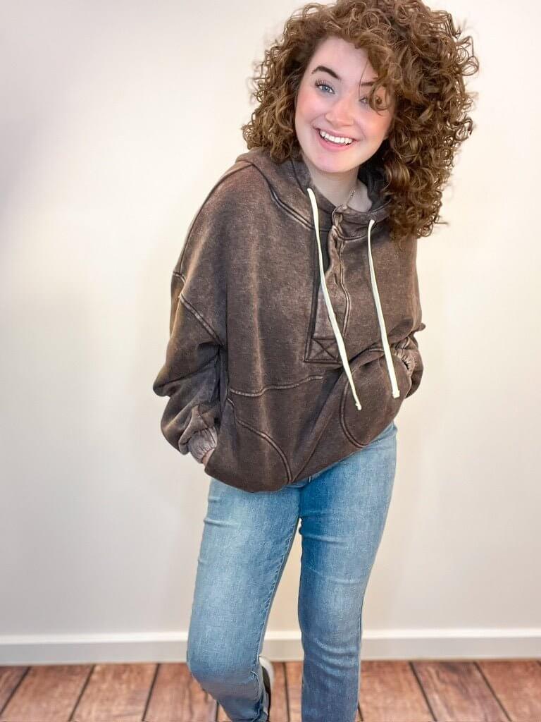 Fleece Pocket Hoodie Pullover Sweatshirt - Lavender Hills BeautyZenana
