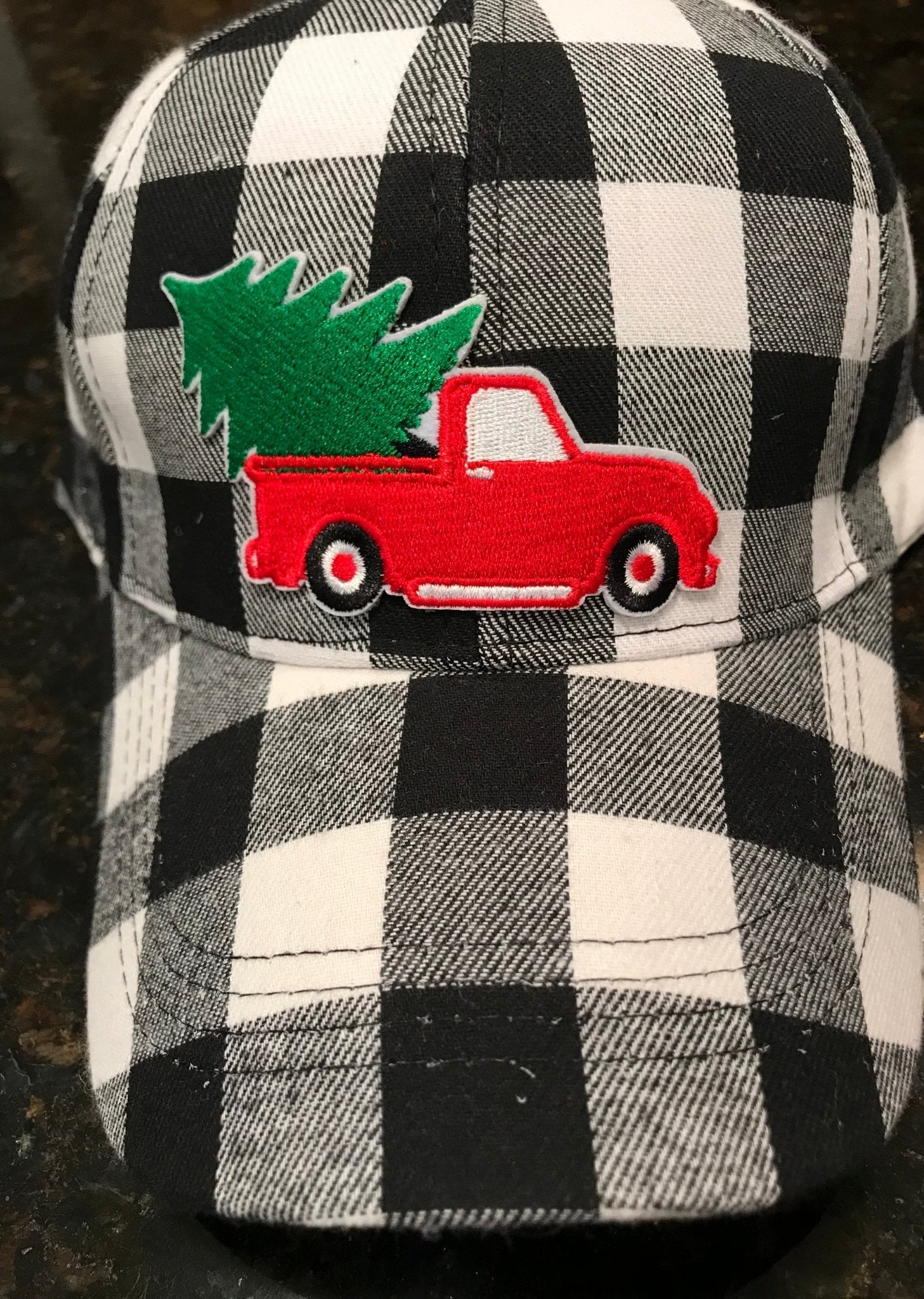 Buffalo Plaid Christmas Baseball Cap/Hat - Lavender Hills BeautyLavender Hills Beauty Studio