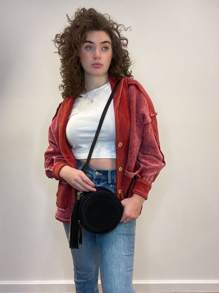Suzie Round Crossbody Purse - Lavender Hills BeautyAmpere Creations