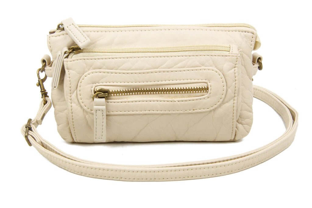 Anita Three Way Crossbody Wristlet Purse - Lavender Hills BeautyAmpere Creations9412B-TAUPE