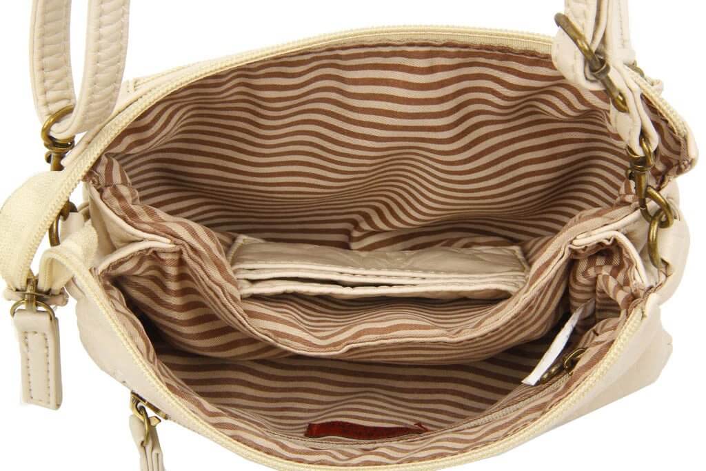 Anita Three Way Crossbody Wristlet Purse - Lavender Hills BeautyAmpere Creations9412B-TAUPE