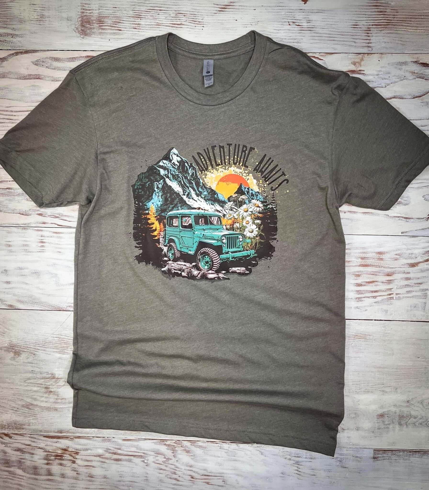 Adventure Awaits Short Sleeve T-Shirt - Lavender Hills BeautyLavender Hills Beauty Studio