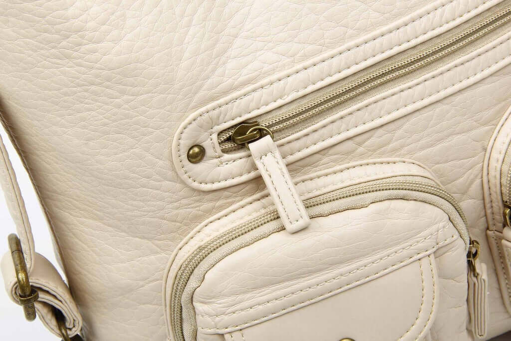 Andee Convertible Crossbody Backpack - Taupe | Vegan Leather - Lavender Hills BeautyAmpere Creations