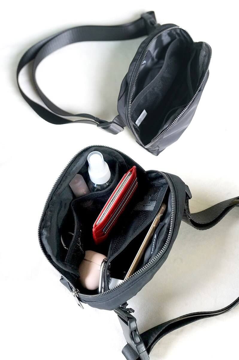 Black Belt Bag with 5 Extension Strap Set - Lavender Hills BeautyZenanaWB-42B