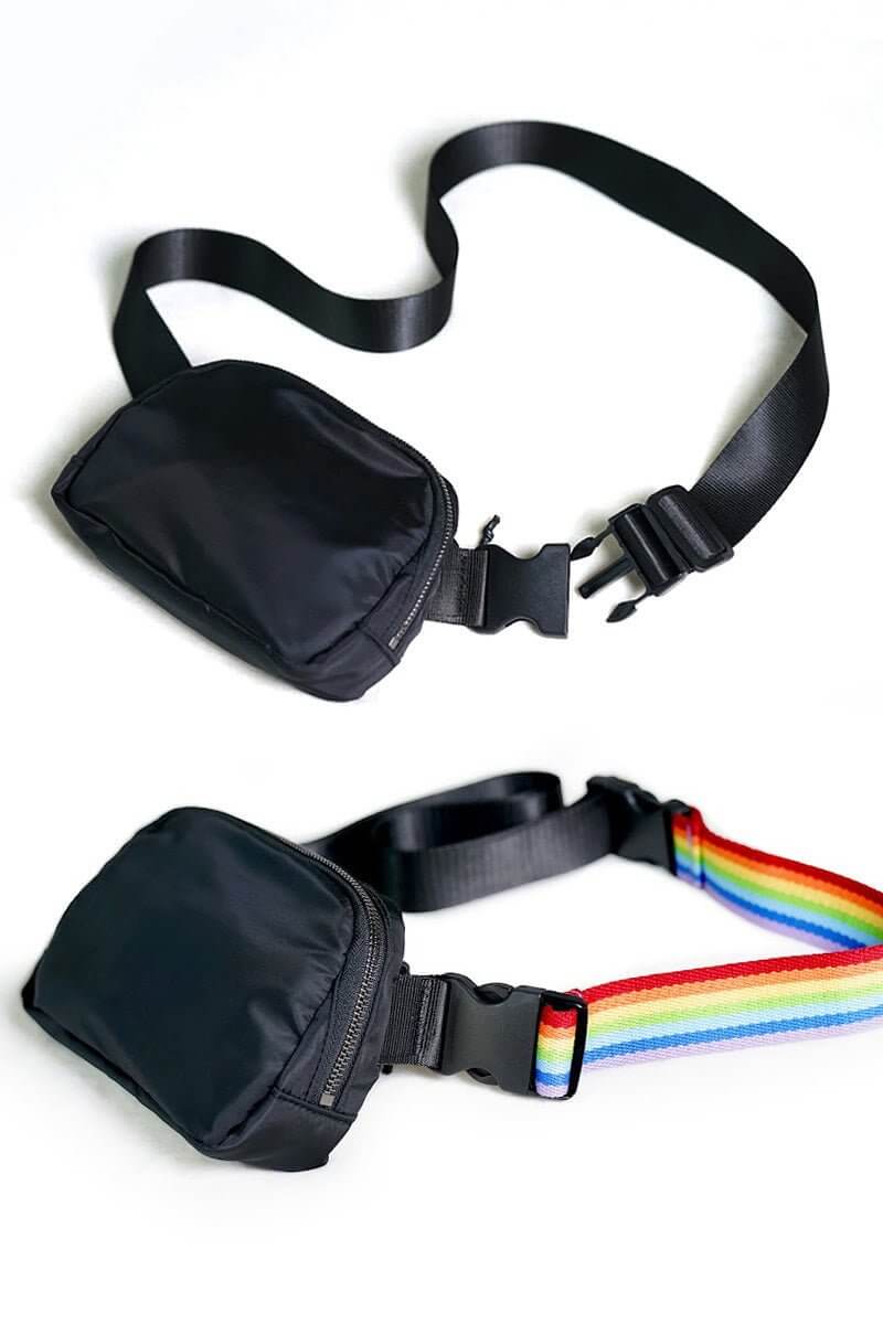 Black Belt Bag with 5 Extension Strap Set - Lavender Hills BeautyZenanaWB-42B