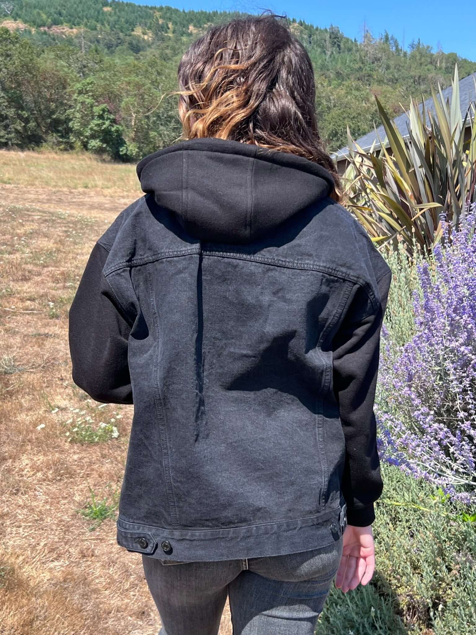 Boyfriend Hooded Denim Jacket by KanCan - Lavender Hills BeautyKan Can USAKC2001BK