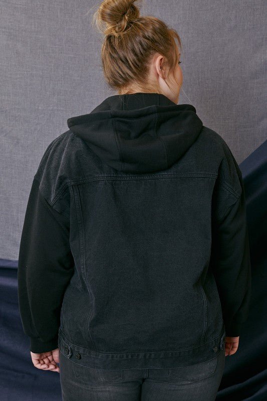 Boyfriend Hooded Denim Jacket by KanCan - Lavender Hills BeautyKan Can USAKC2001BK