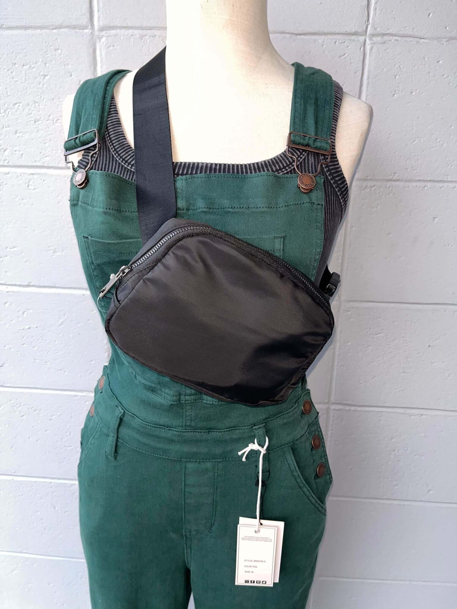 Black Belt Bag with 5 Extension Strap Set - Lavender Hills BeautyZenanaWB-42B