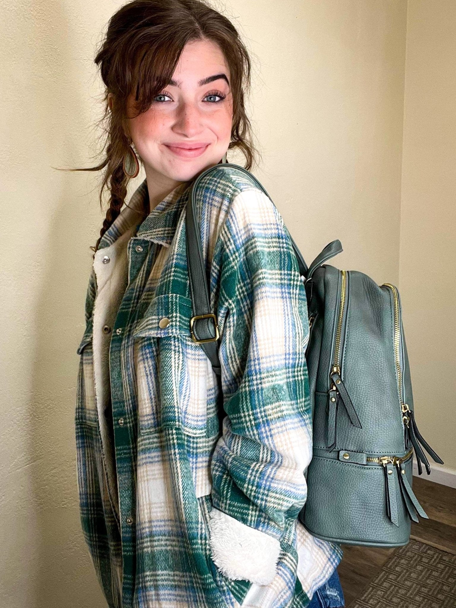 Blake Backpack - Slate | Vegan Leather - Lavender Hills BeautyJen & CoBP1761-SLT