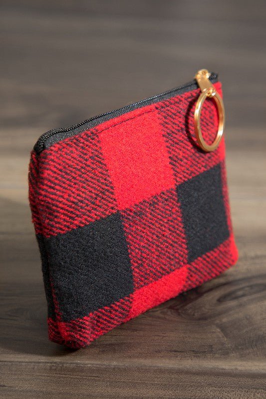 Buffalo Check Coin Purse - 2 Colors Available - Lavender Hills BeautyUrbanista