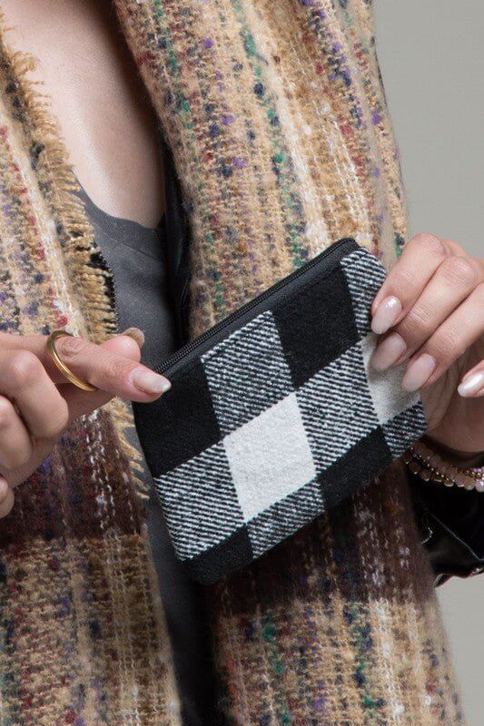 Buffalo Check Coin Purse - 2 Colors Available - Lavender Hills BeautyUrbanista