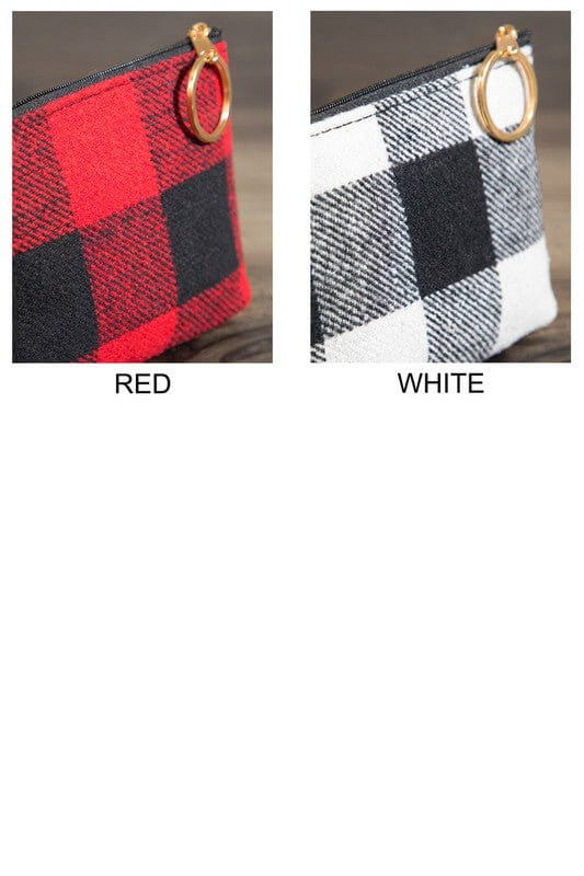 Buffalo Check Coin Purse - 2 Colors Available - Lavender Hills BeautyUrbanista