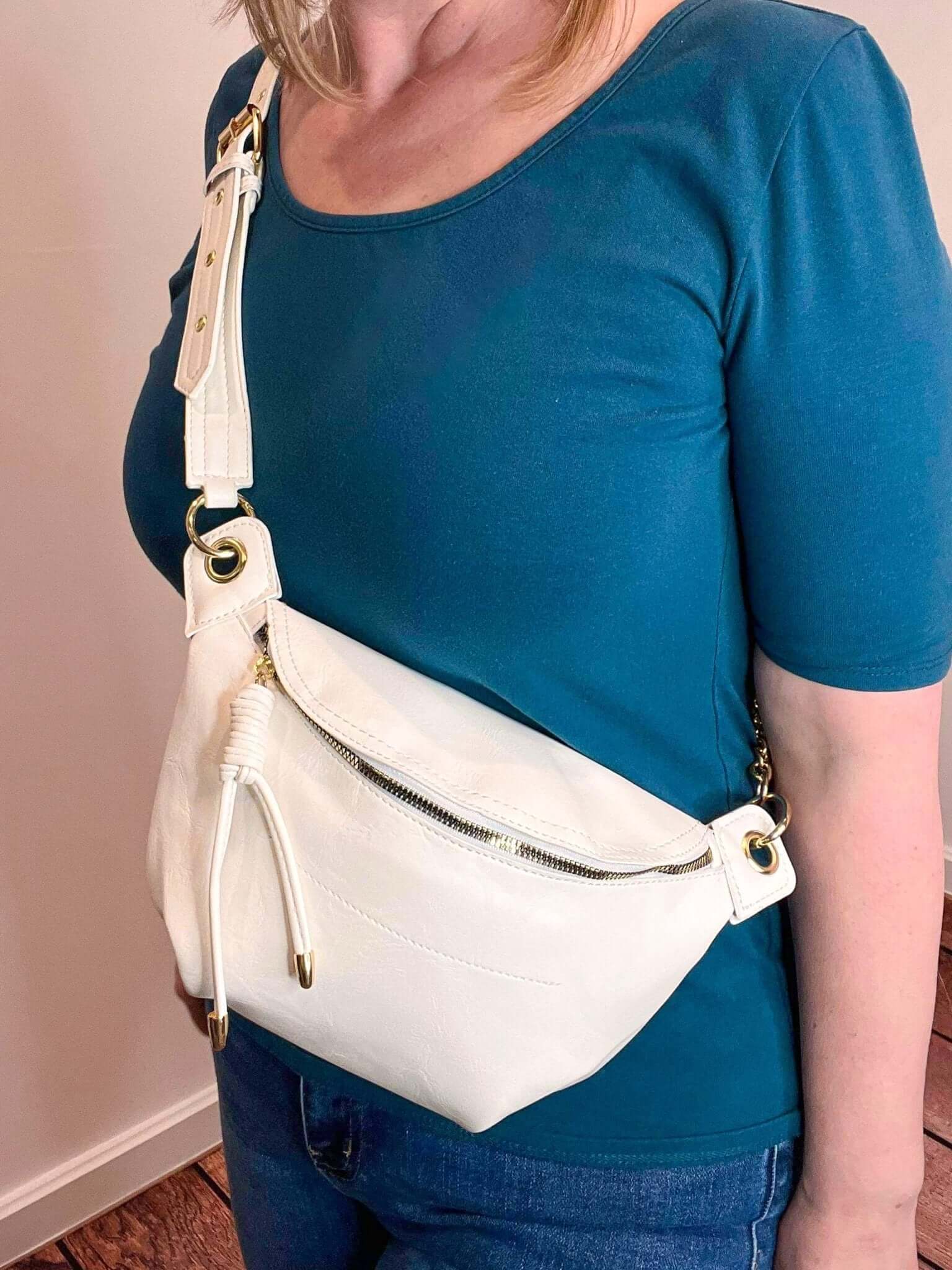 Bum Bag Crossbody Sling Belt Bag - Lavender Hills BeautyLavender Hills BeautyU-206-BLK