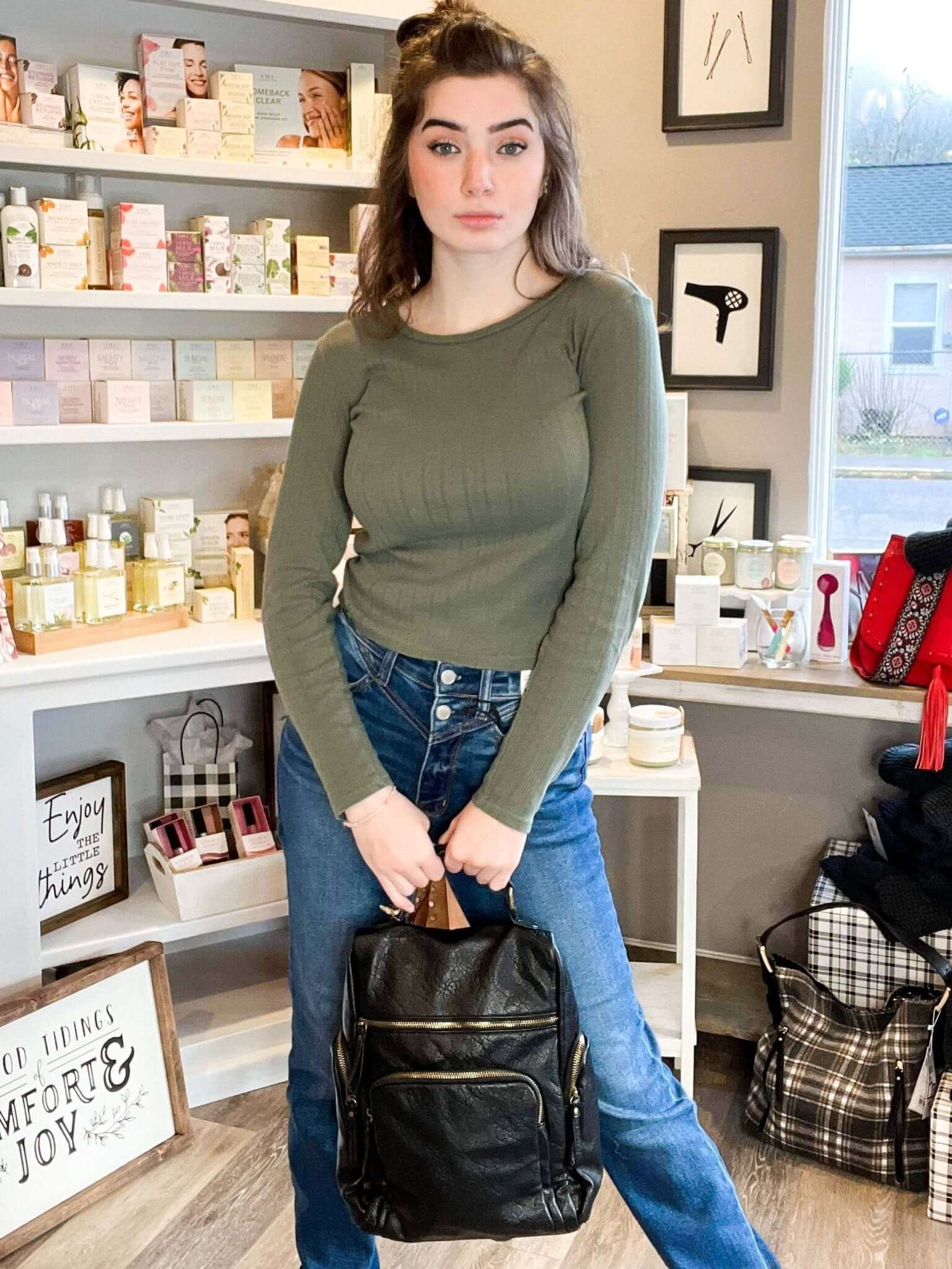 Chase Backpack - Black | Vegan Leather - Lavender Hills BeautyAmpere Creations