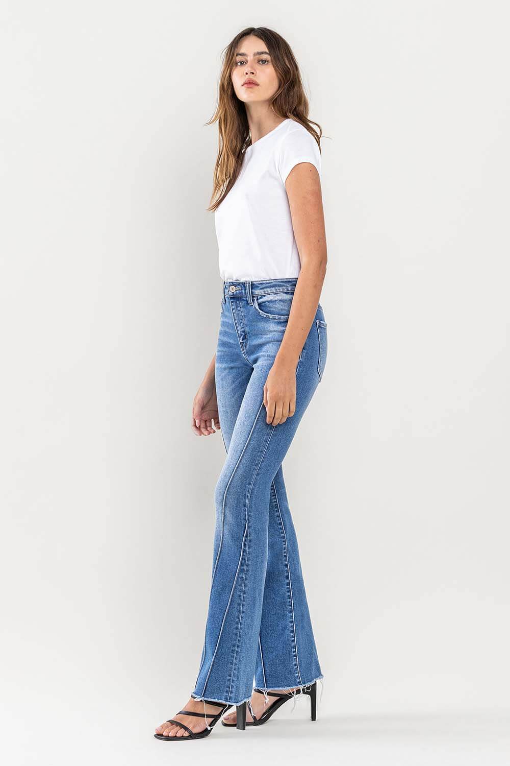 Cherish Seam Detail Bootcut Jeans | Vervet by Flying Monkey | T6088 - Lavender Hills BeautyVervet