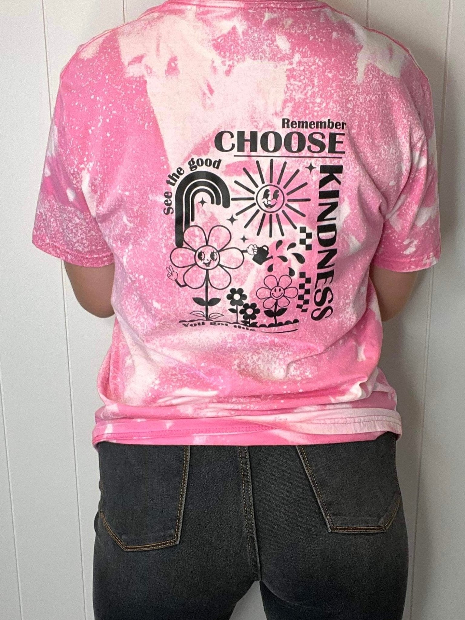 Choose Kindness Tie Dye Short Sleeve T-Shirt - Lavender Hills BeautyLavender Hills Beauty Studio