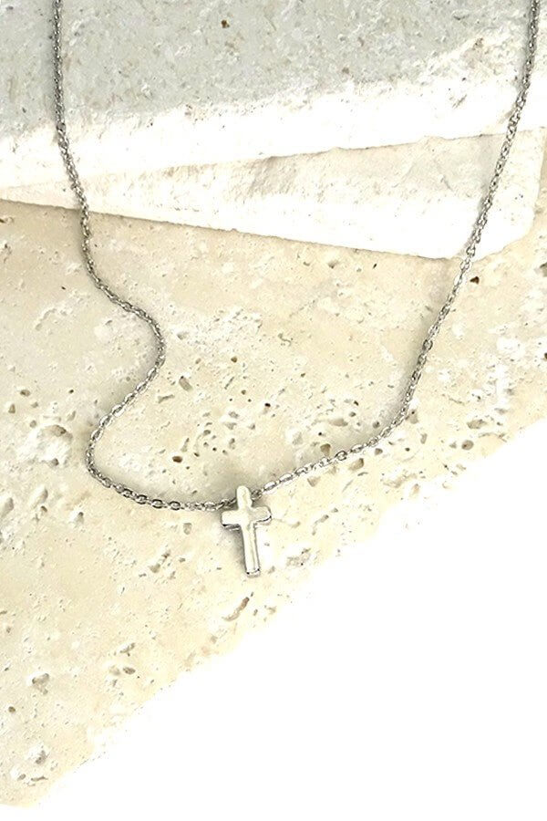 Classic Mini Cross Necklace - Lavender Hills BeautyLavender Hills Beauty47N15737-cross-2