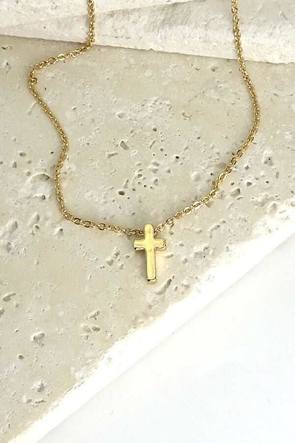 Classic Mini Cross Necklace - Lavender Hills BeautyLavender Hills Beauty47N15737-cross
