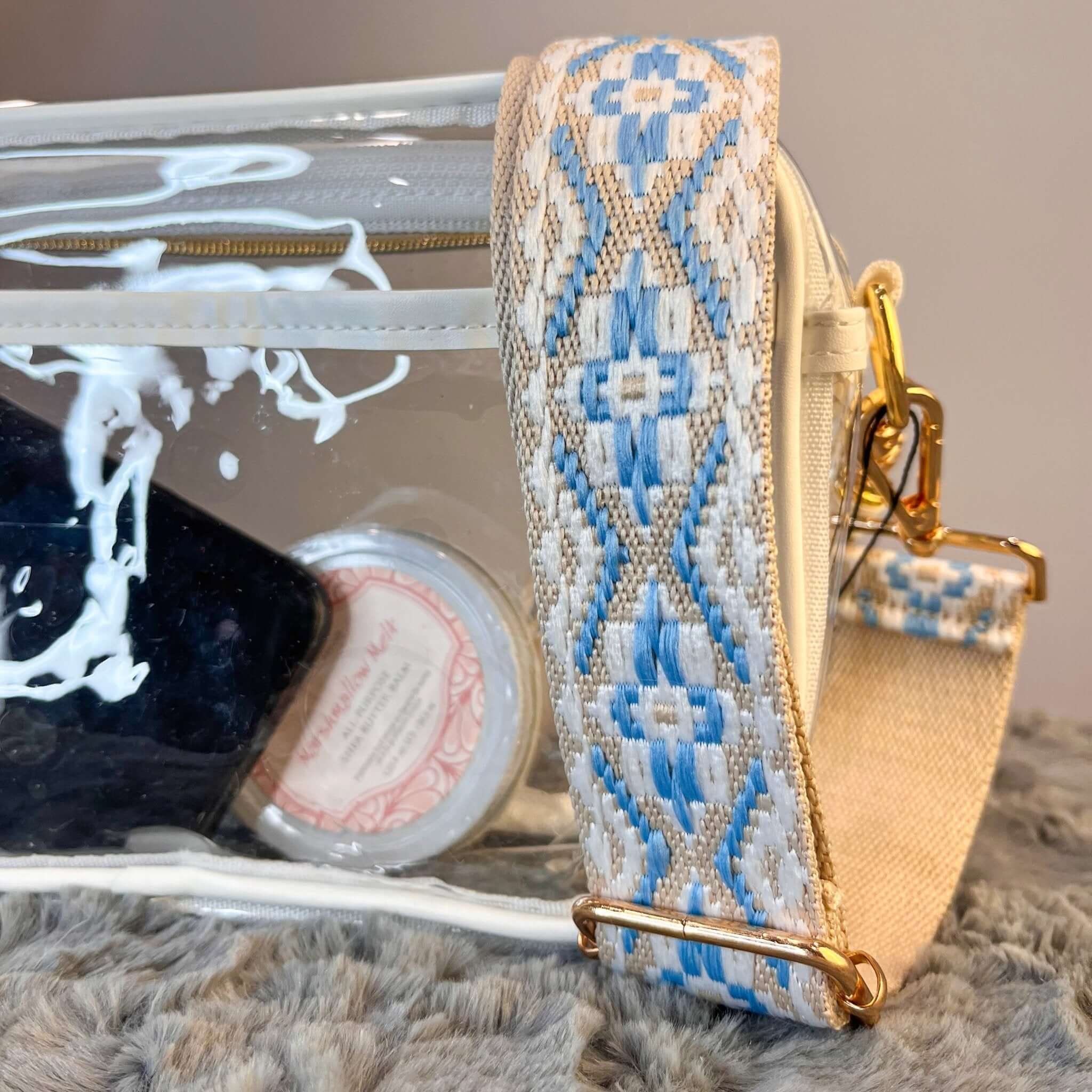 Clear Stadium Approved Crossbody Bag - Lavender Hills BeautyLavender Hills BeautyU-224A-BLK