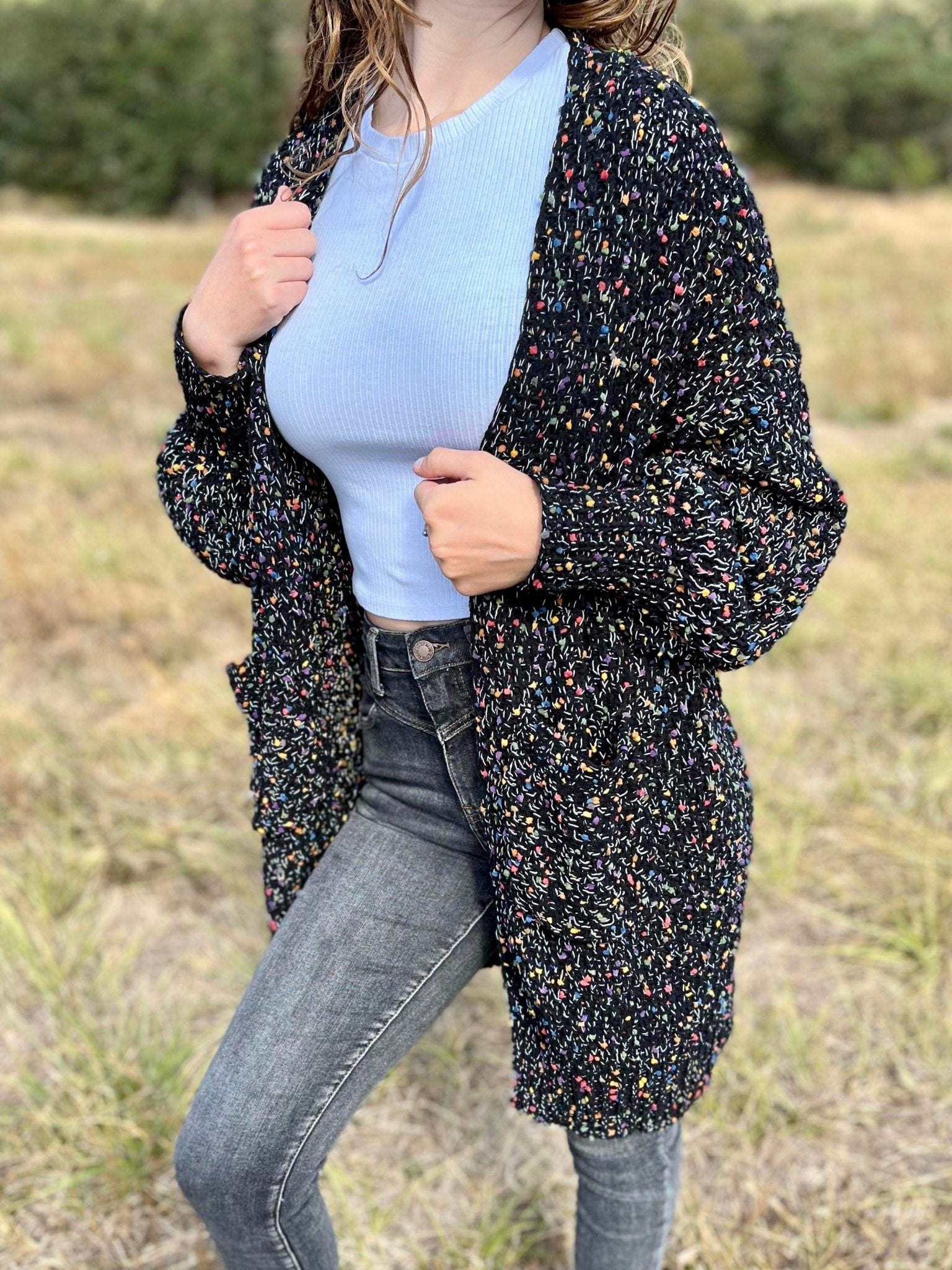 Popcorn hotsell knit cardigan