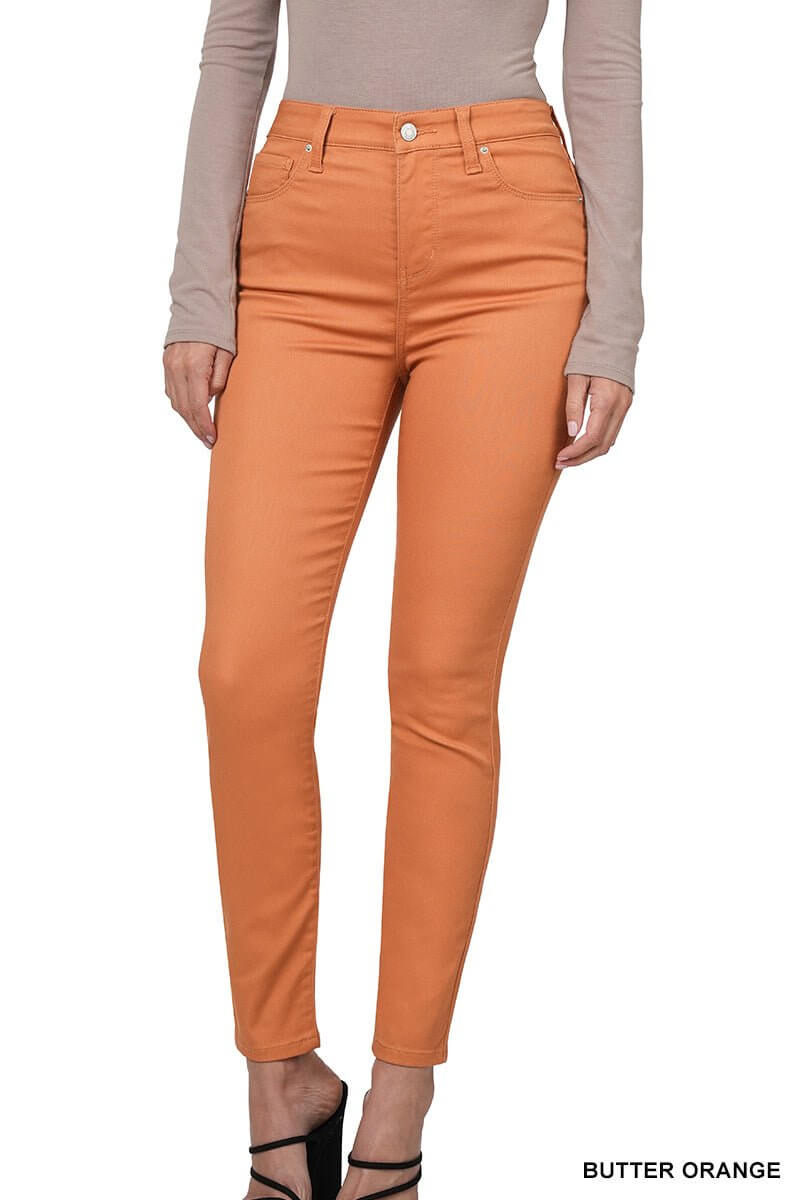Colored Denim High Rise Skinny Jean - Lavender Hills BeautyZenanaDOP-1542D4