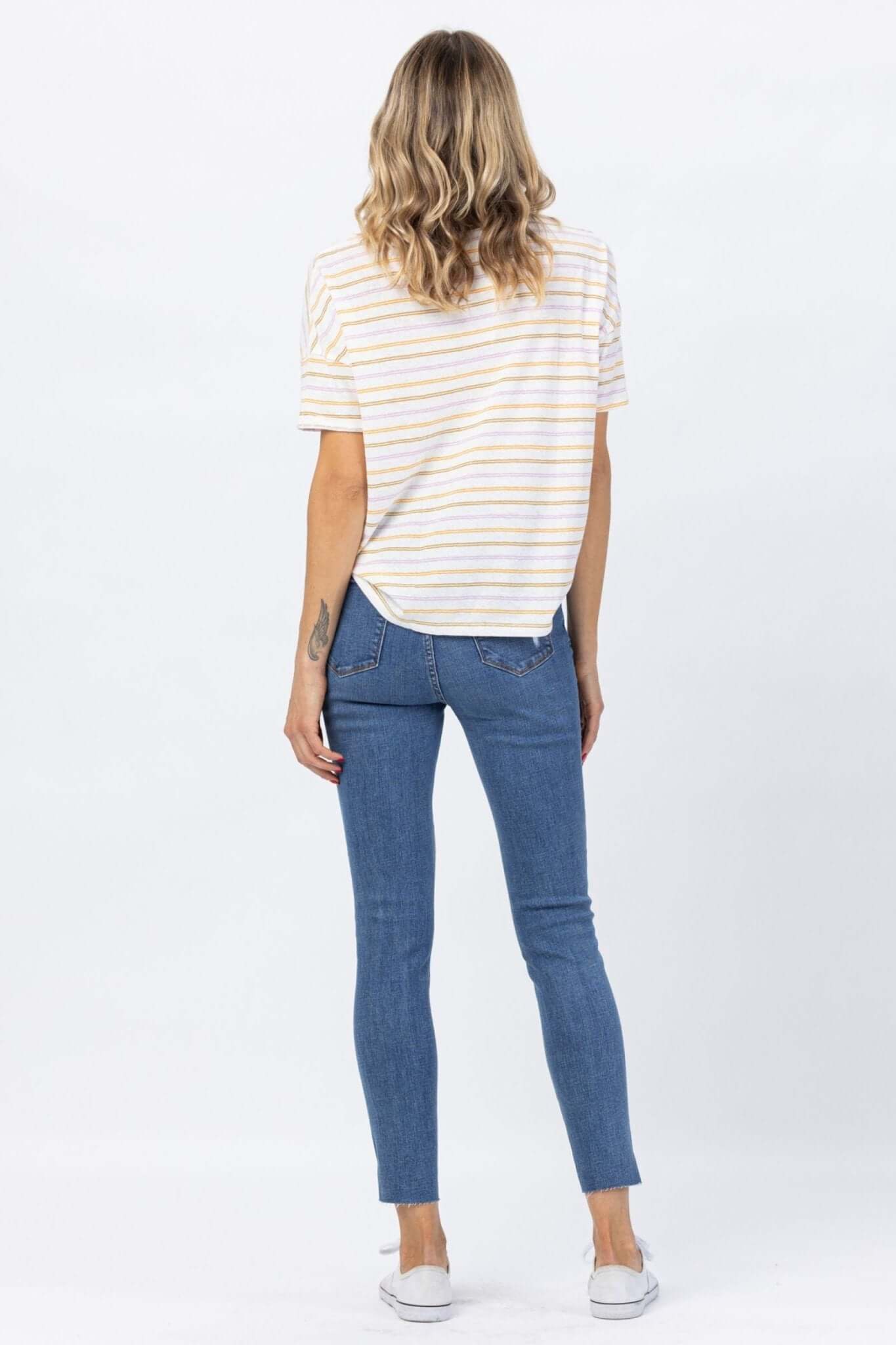Dandelion Embroidery High Rise Skinny Jeans | Judy Blue | 88415 - Lavender Hills BeautyJudy Blue88415REG-MD-1(25)