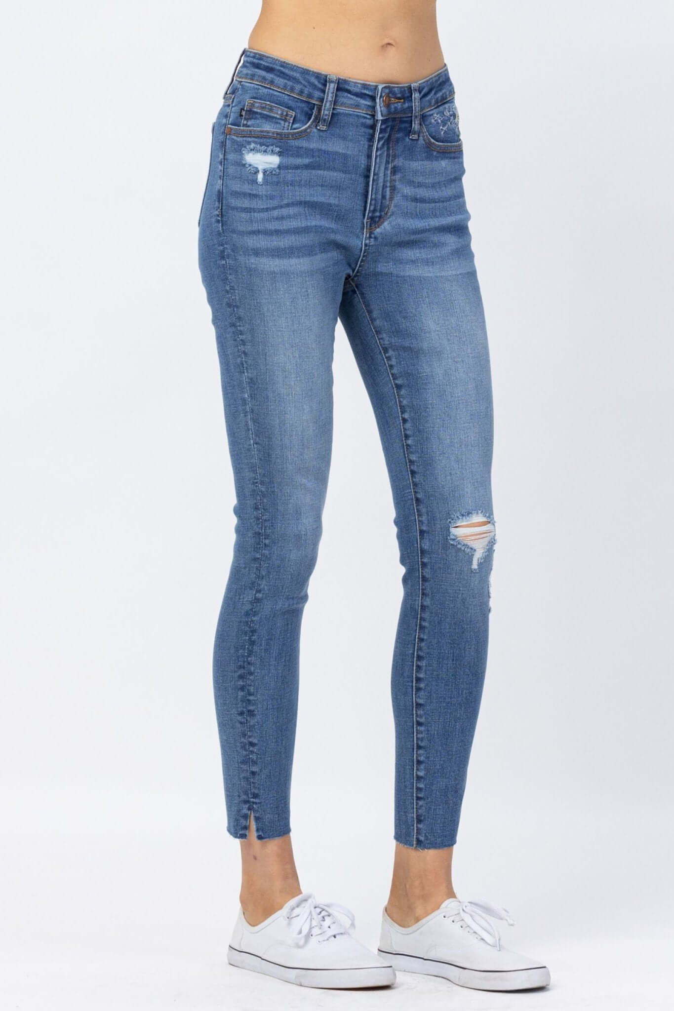 Dandelion Embroidery High Rise Skinny Jeans | Judy Blue | 88415 - Lavender Hills BeautyJudy Blue88415REG-MD-1(25)