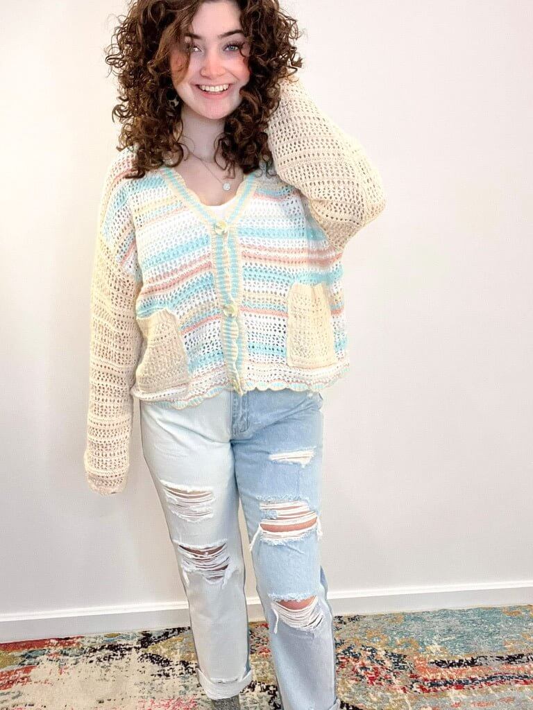 Emma Distressed Color Block Mom Jeans - Lavender Hills BeautyVervet by Flying MonkeyV2794-25
