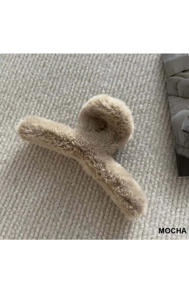 Faux Fur Hair Claw Clip - 5.25 inch - Lavender Hills BeautyLavender Hills BeautyU-347