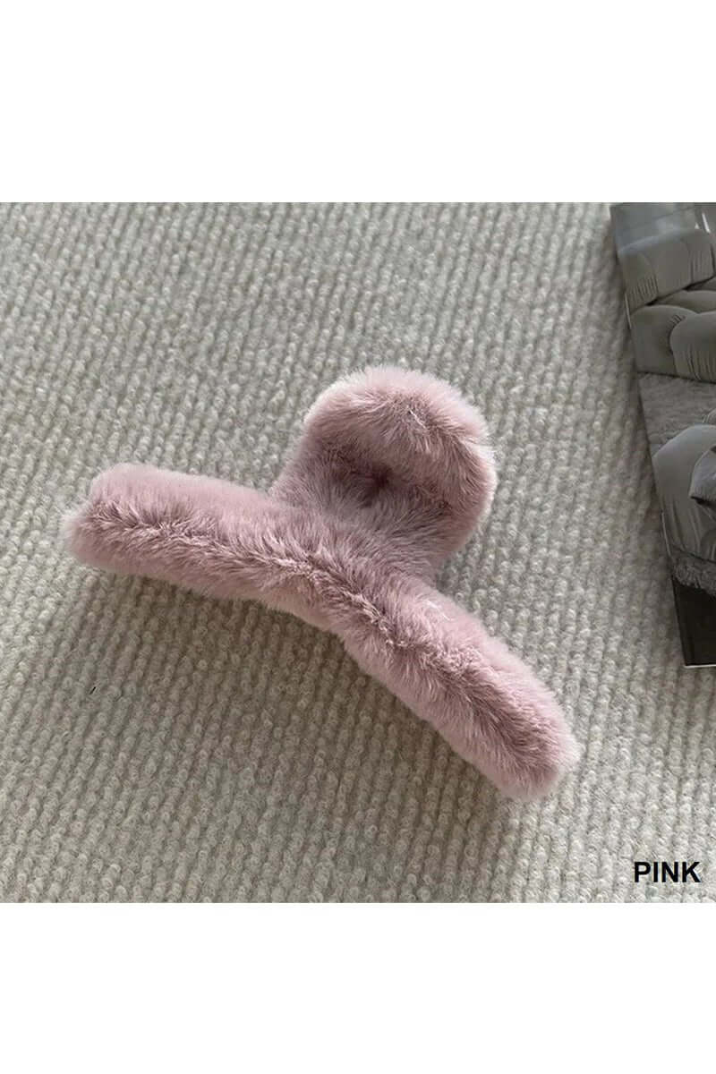 Faux Fur Hair Claw Clip - 5.25 inch - Lavender Hills BeautyLavender Hills BeautyU-348