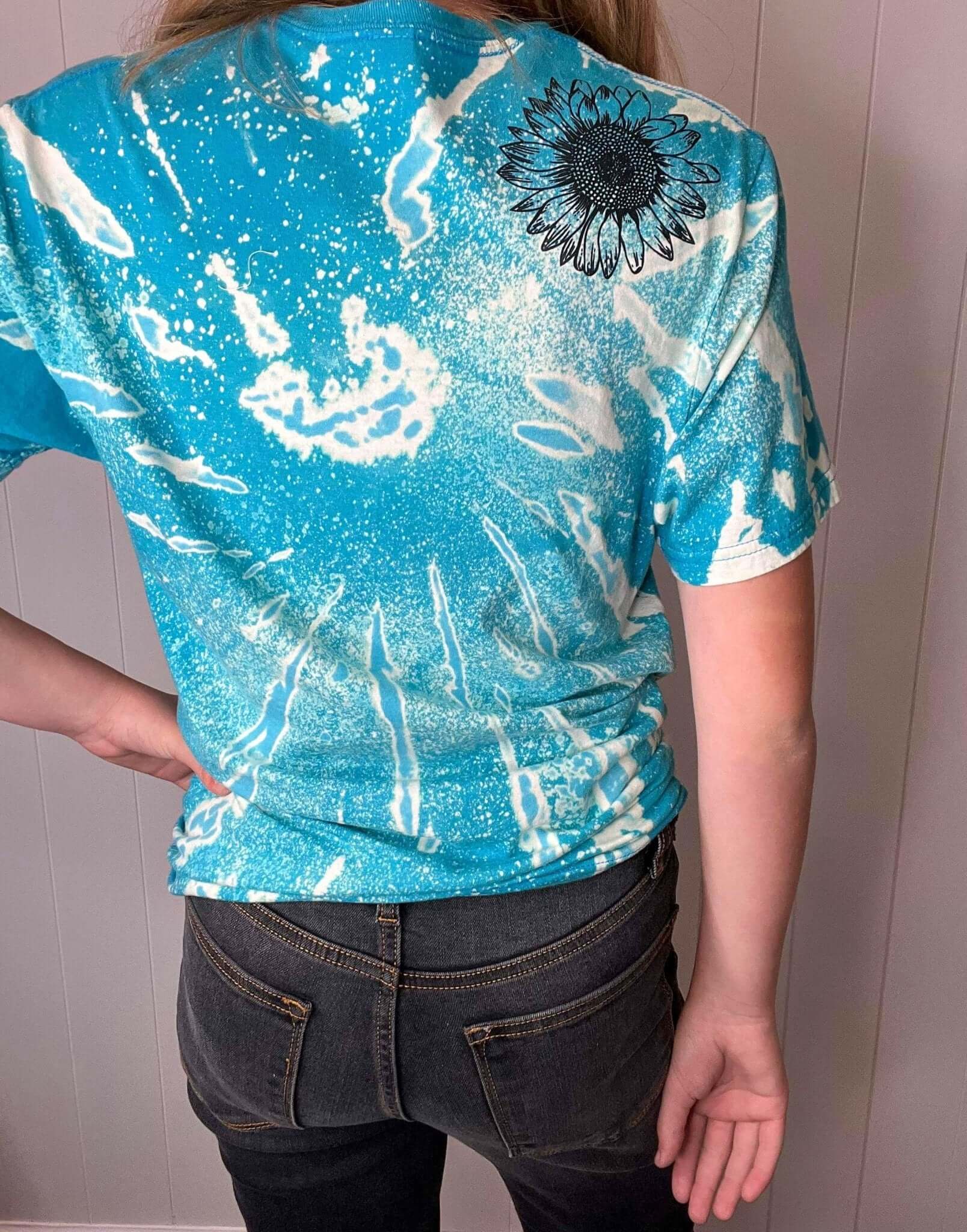 Fearless Sunflower Tye Die Short Sleeve T-Shirt - Lavender Hills BeautyLavender Hills Beauty Studio