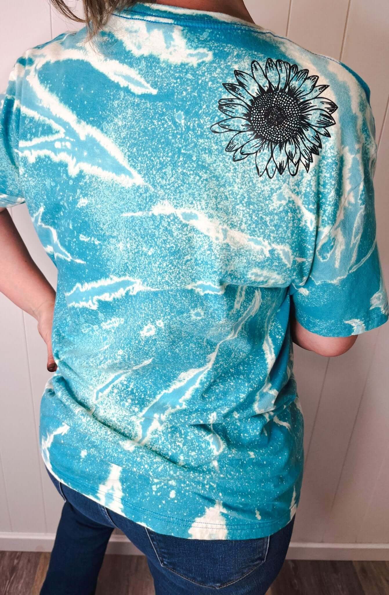 Fearless Sunflower Tye Die Short Sleeve T-Shirt - Lavender Hills BeautyLavender Hills Beauty Studio