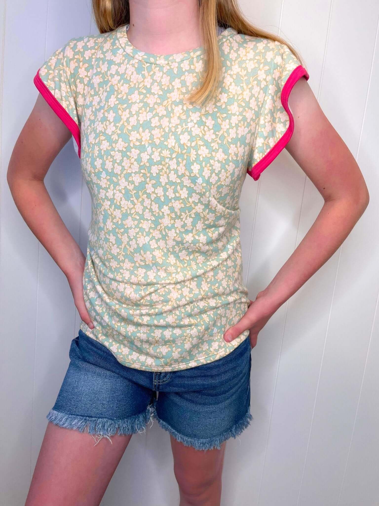 Floral Breeze Ruffle Short Sleeve Top - Lavender Hills BeautyHaptics