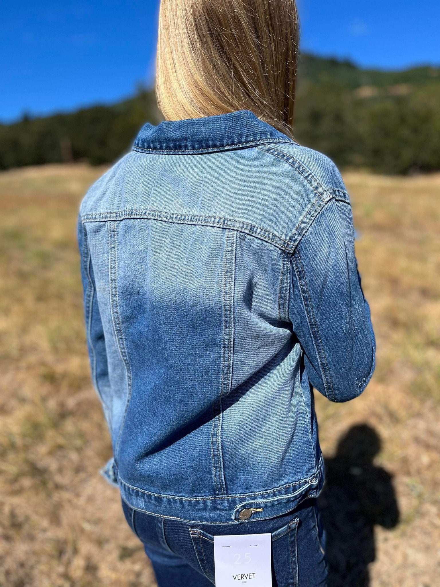 Frayed Cuff Distressed Denim Jacket - Lavender Hills BeautyLavender Hills Beauty Studio