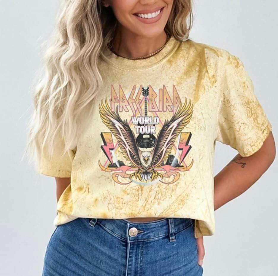 Free Bird World Tour Short Sleeve T-Shirt - Lavender Hills BeautyLavender Hills Beauty Studio