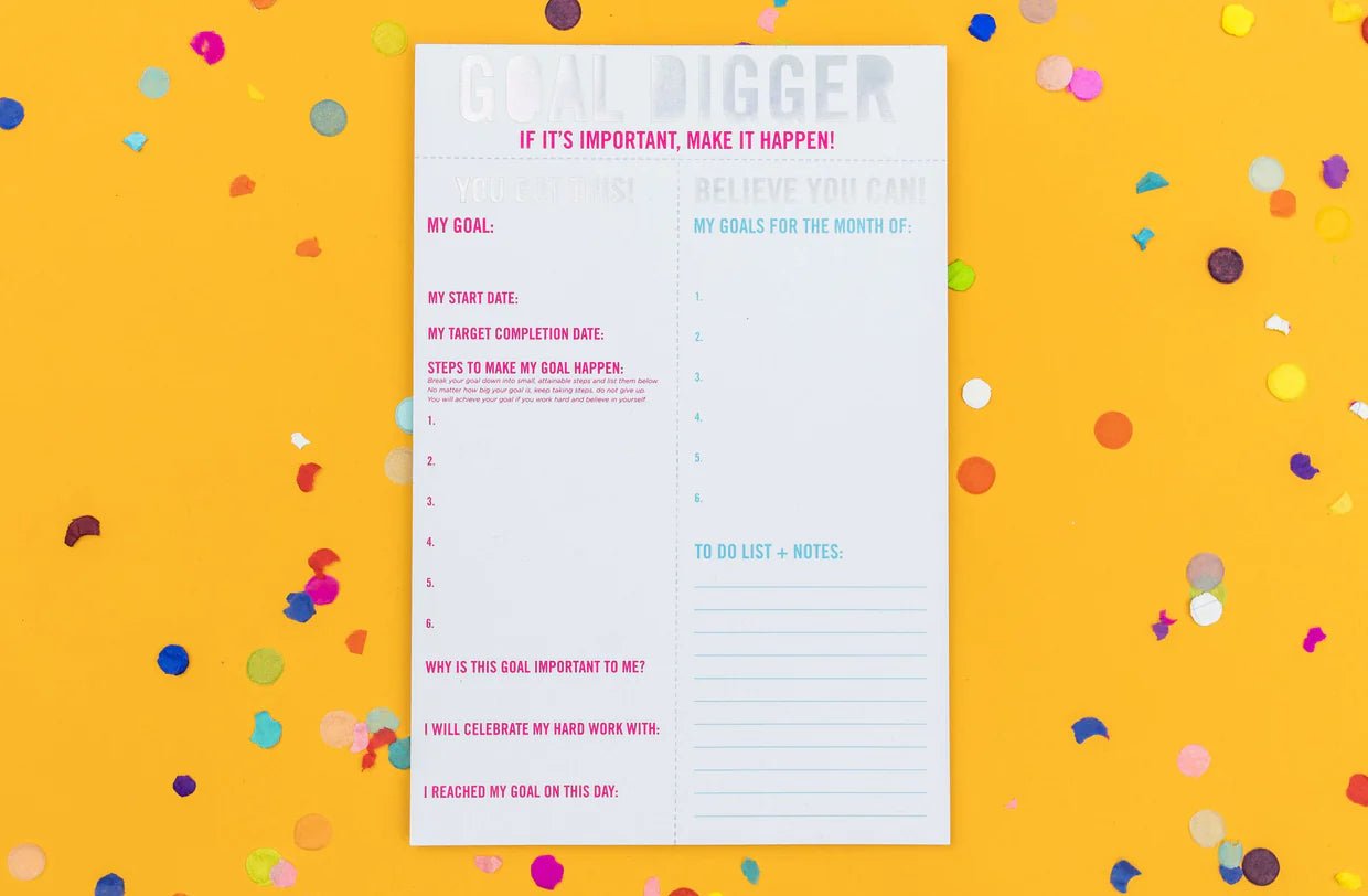 Goal Digger Goal Setting Notepad - Lavender Hills BeautyTaylor Elliott DesignsNP-11