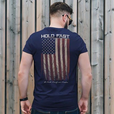 HOLD FAST Mens T-Shirt Battle Flag - Lavender Hills BeautyKerussoKHF4269MD