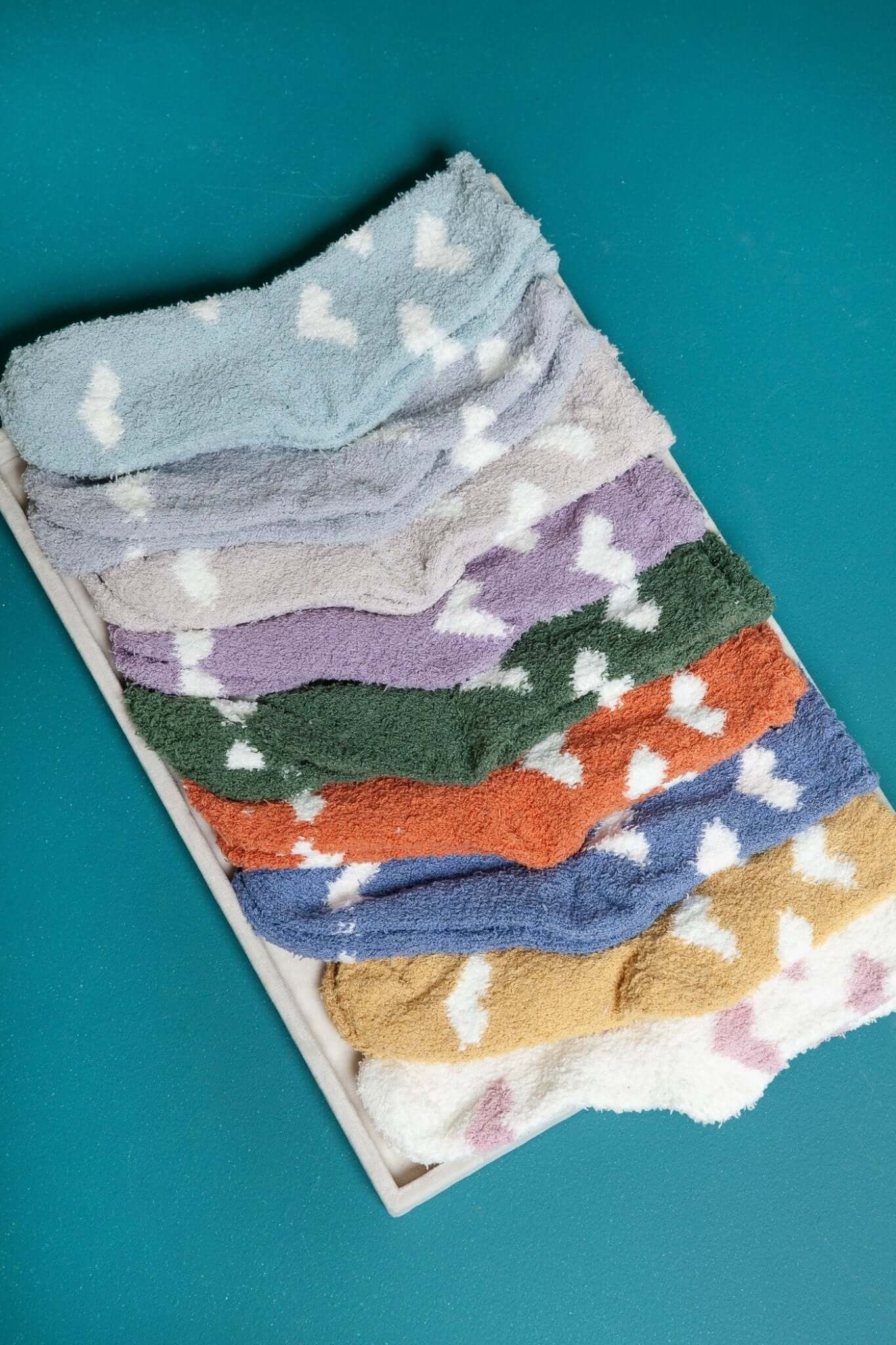 Heart Fuzzy Fleece Plush Socks - Lavender Hills BeautyLavender Hills Beauty40S02043