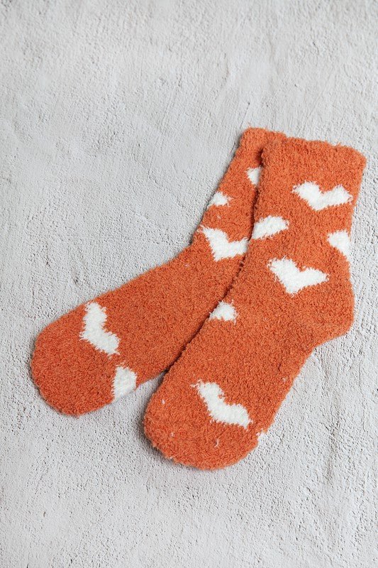 Heart Fuzzy Fleece Plush Socks - Lavender Hills BeautyLavender Hills Beauty40S02051