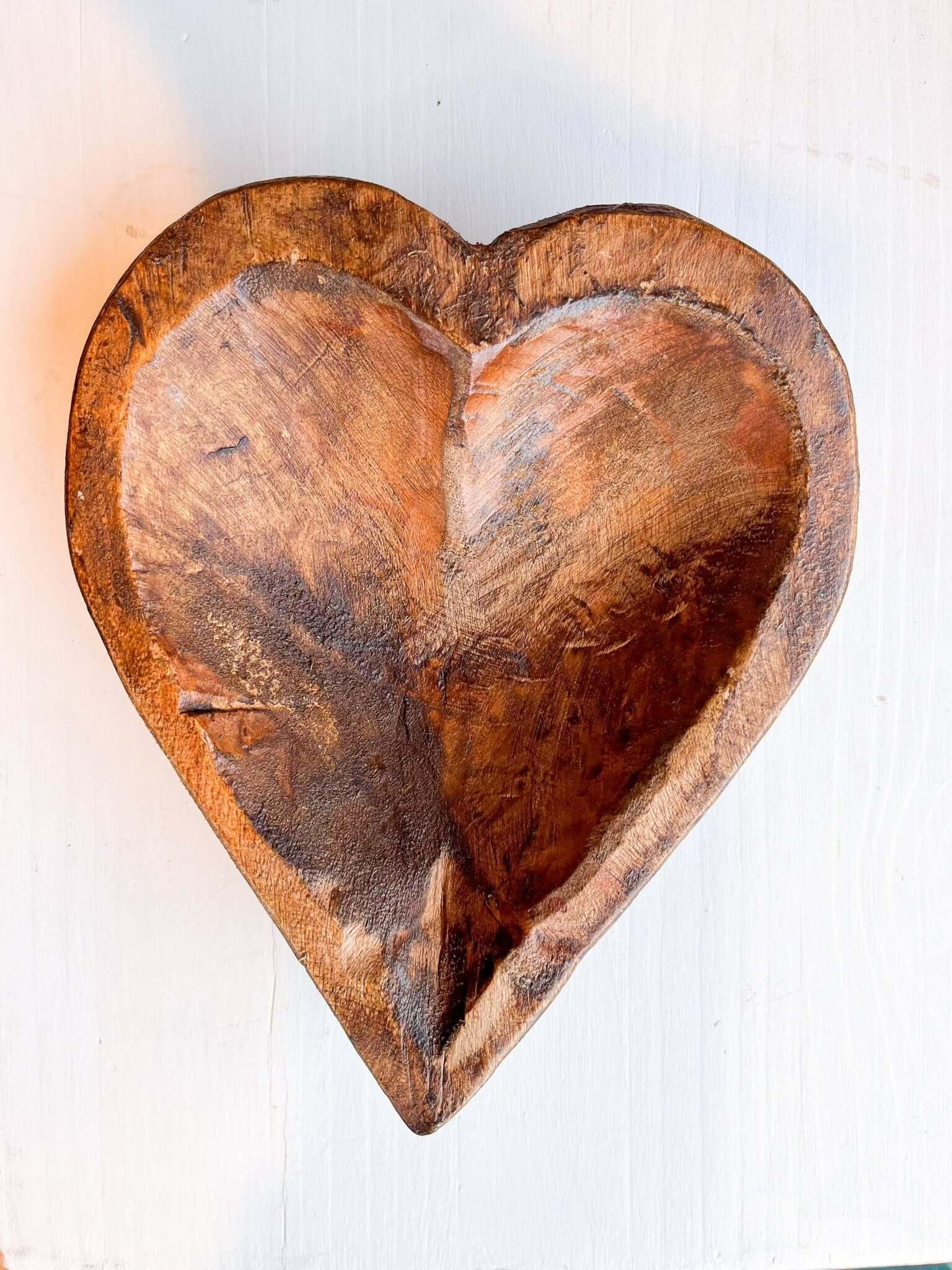 Wooden Heart Dough Bowl - Lavender Hills BeautyLavender Hills Beauty
