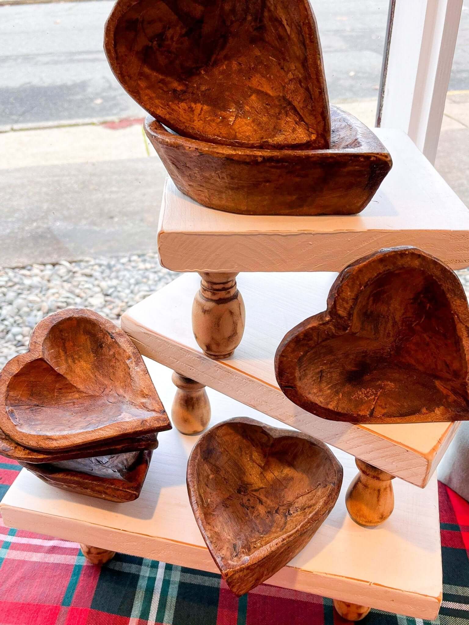 Wooden Heart Dough Bowl - Lavender Hills BeautyLavender Hills Beauty