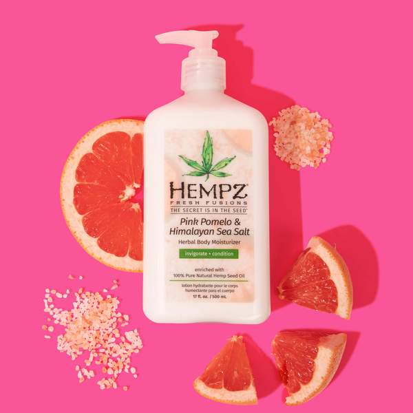 Hempz Fresh Fusions Pink Pomelo & Himalayan Sea Salt Herbal Body Moisturizer - 2 Sizes - Lavender Hills BeautyHempz