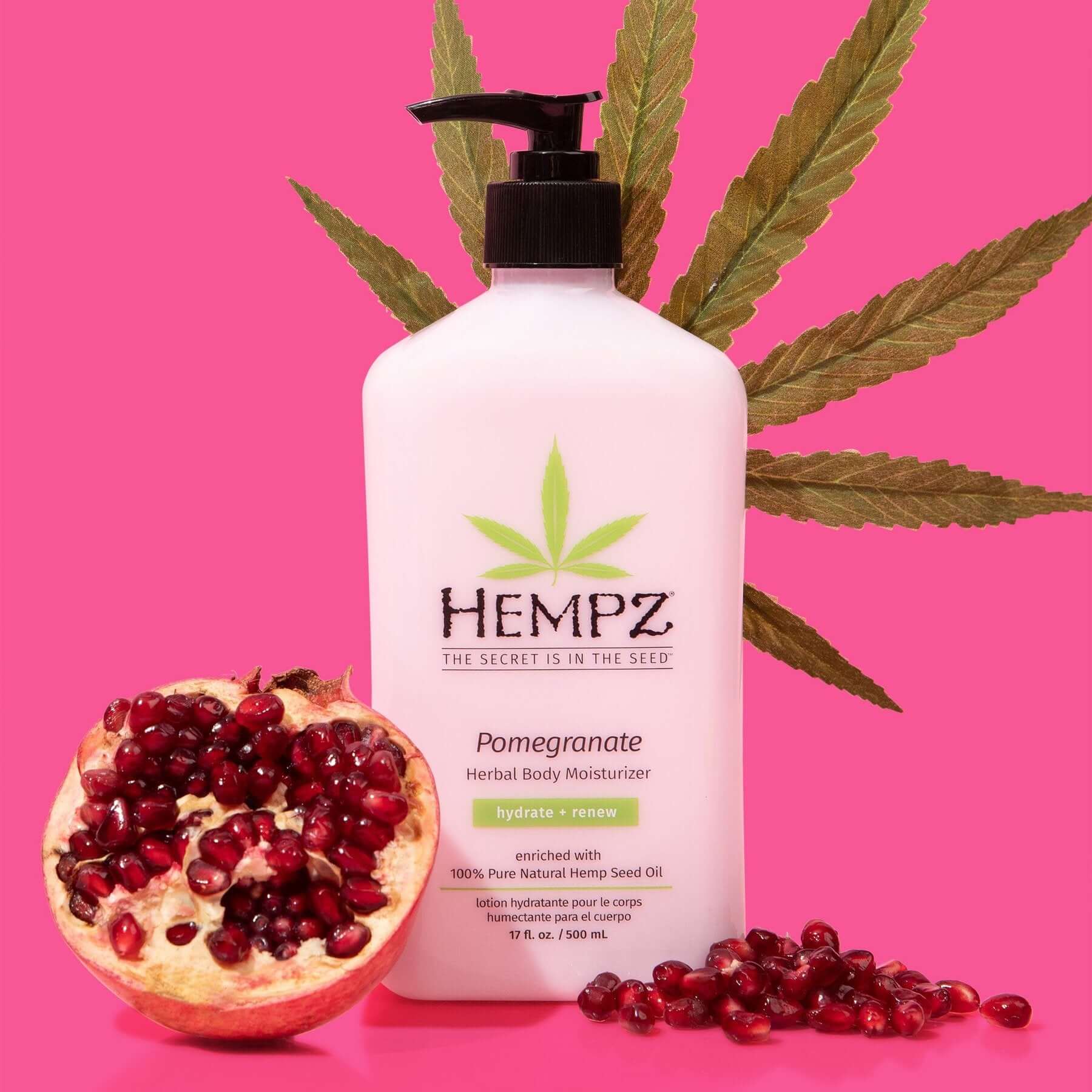 Hempz Pomegranate Herbal Body Moisturizer - 2 Sizes - Lavender Hills BeautyHempz