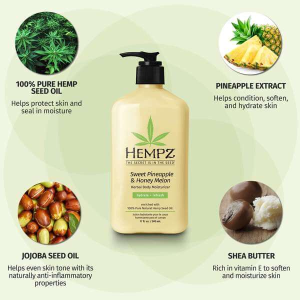 Hempz Sweet Pineapple & Honey Melon Herbal Body Moisturizer - 2 sizes - Lavender Hills BeautyHempz