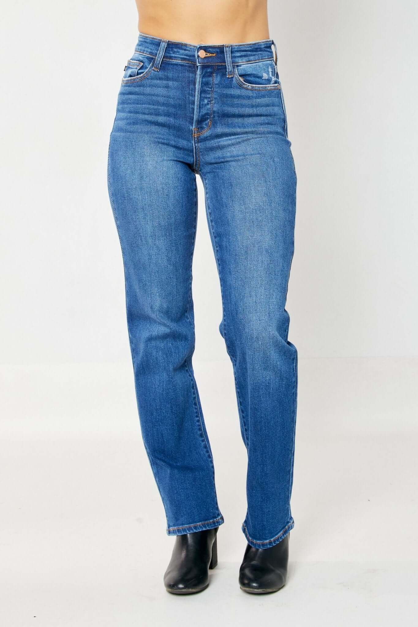 Ricki Hidden Button Fly Dad Jeans - Lavender Hills BeautyJudy Blue