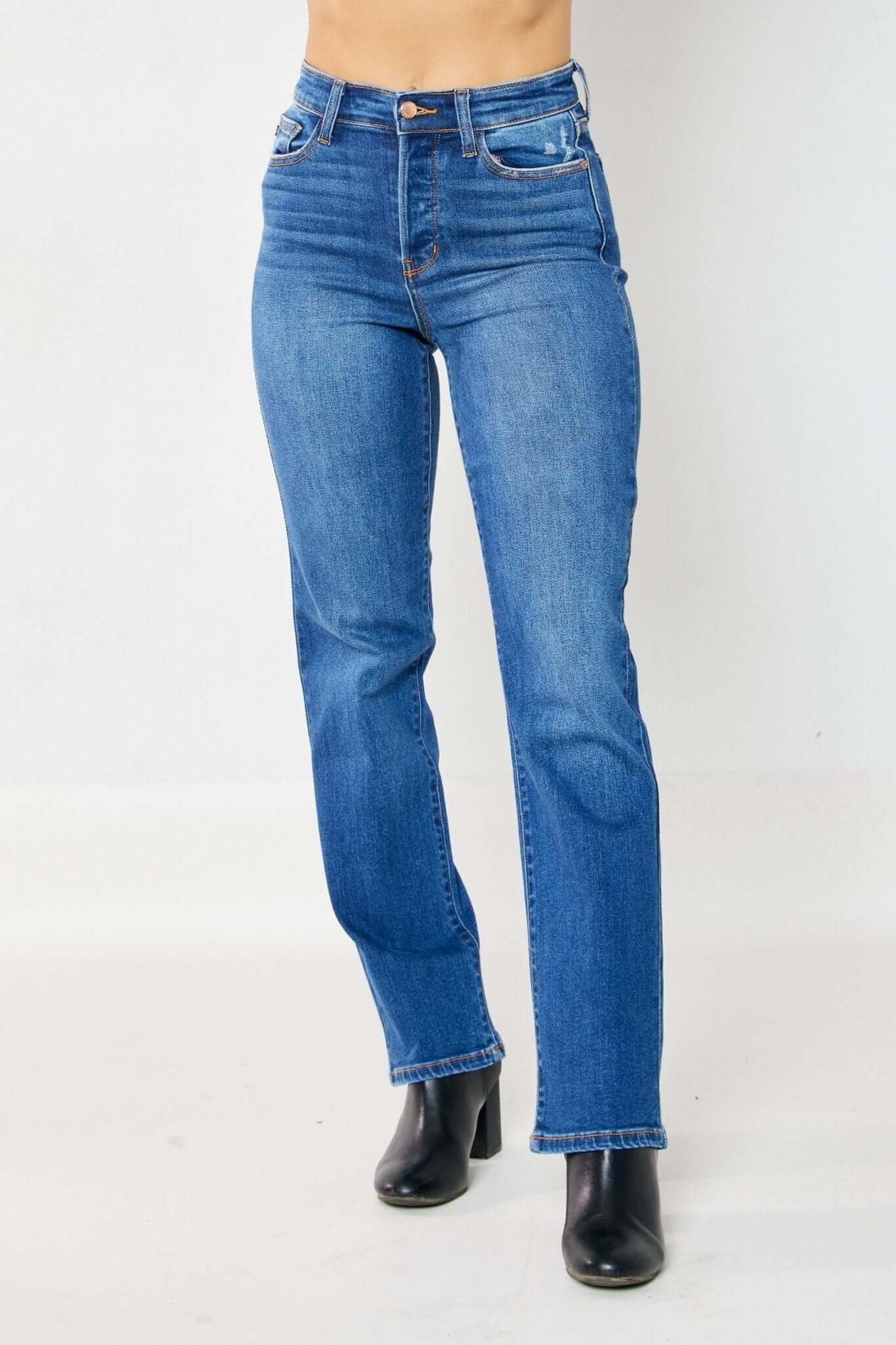 Ricki Hidden Button Fly Dad Jeans - Lavender Hills BeautyJudy Blue